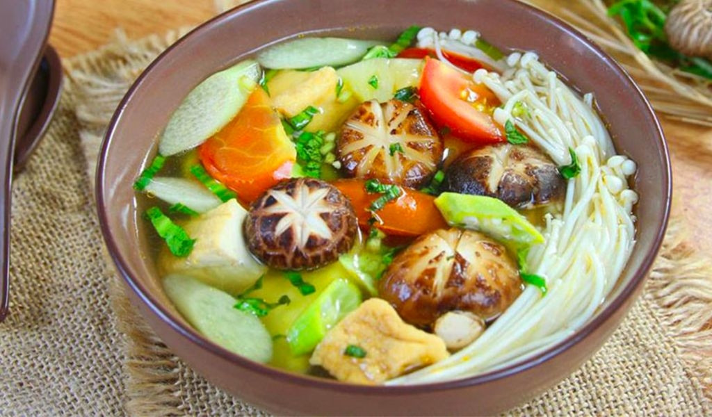 Canh rau củ quả thập cẩm chay thanh đạm