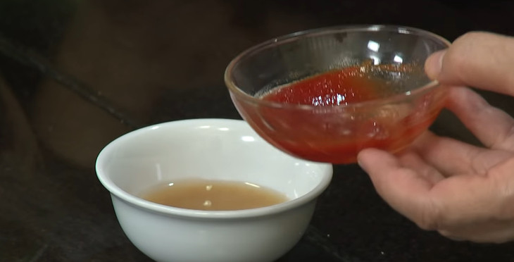 Step 2: Mixing the dressing for Vegetarian Purple Cabbage Salad