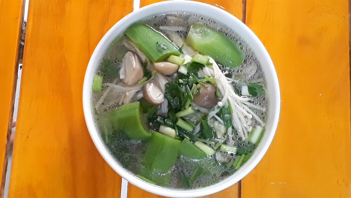 Nguyên liệu canh mướp nấu nấm rơm