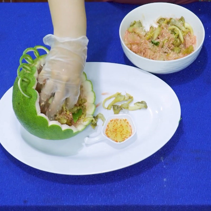 Gỏi bưởi chay hoàn thành