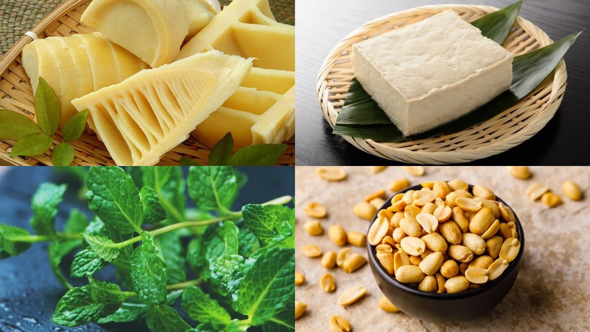 Nguyên liệu làm gỏi măng tươi chay