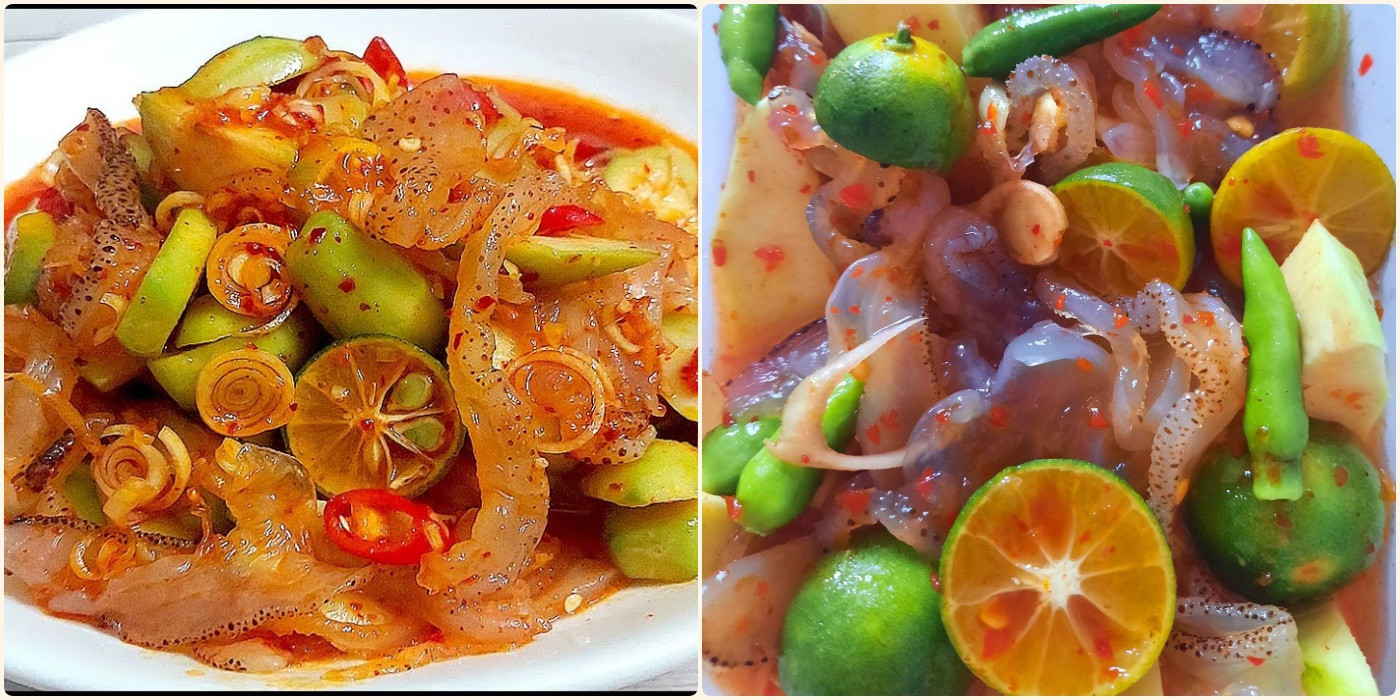 Gỏi sứa dừa nạo hoàn thành