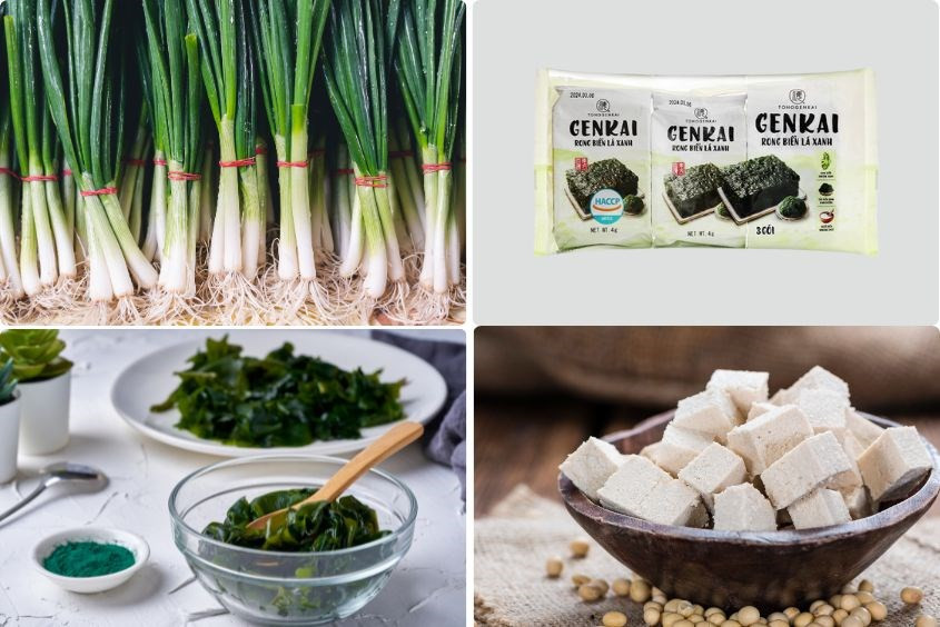 Canh mướp hương nấu miso với đậu hũ và nấm