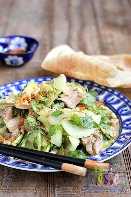 Gỏi dưa gang chay hoàn thành