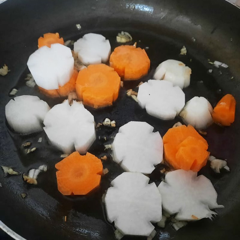 Bước 2 Kho đậu hũ và củ cải đậu hũ kho củ cải