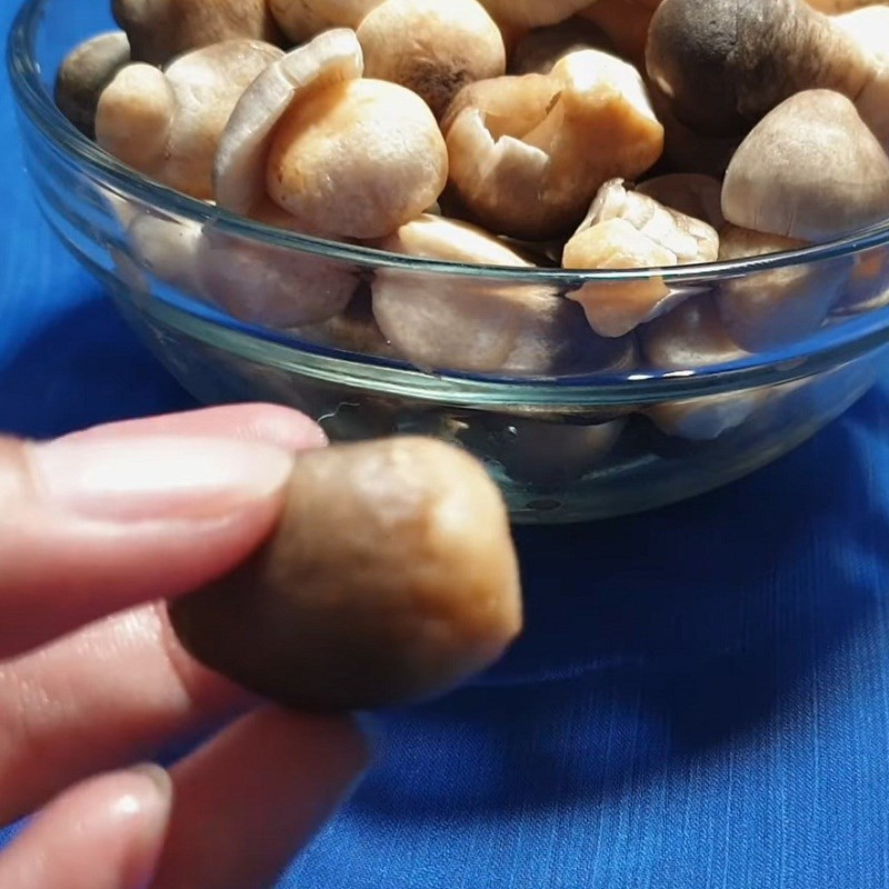 Preparing other ingredients like mushrooms and tofu