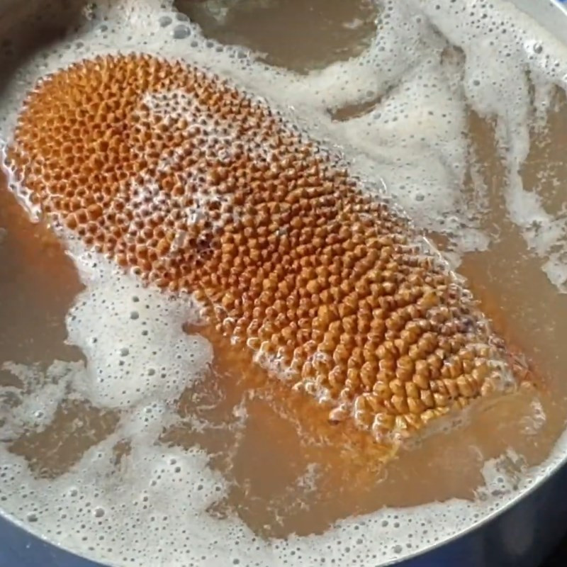 Bước 1 Sơ chế mít non Mít non kho tương bần