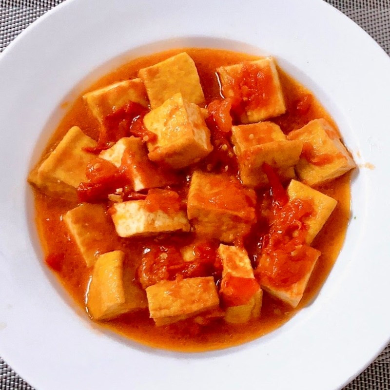 Thành phẩm đậu hũ kho cà chua