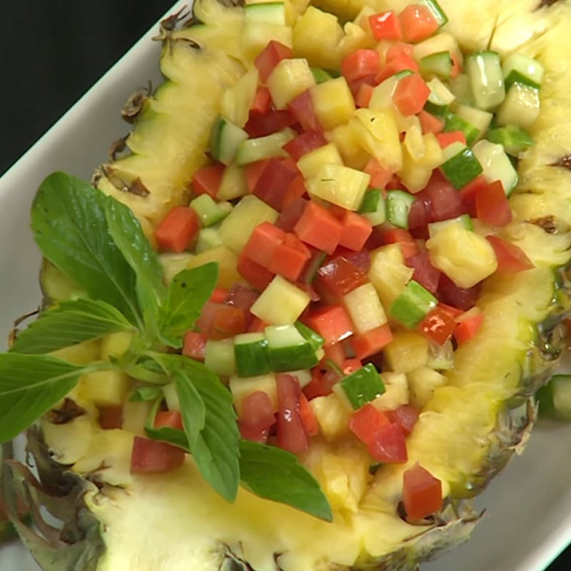 Thành phẩm gỏi dứa trộn chay