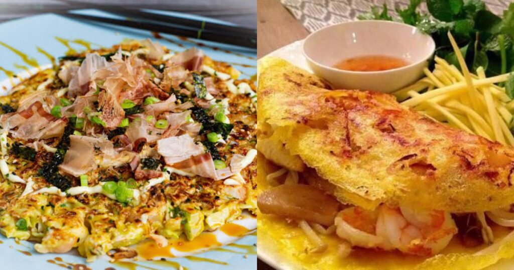 Review okonomiyaki: bánh xèo Nhật Bản ít người Việt biết 3 Okonomiyaki khác bánh xèo Việt Nam thế nào