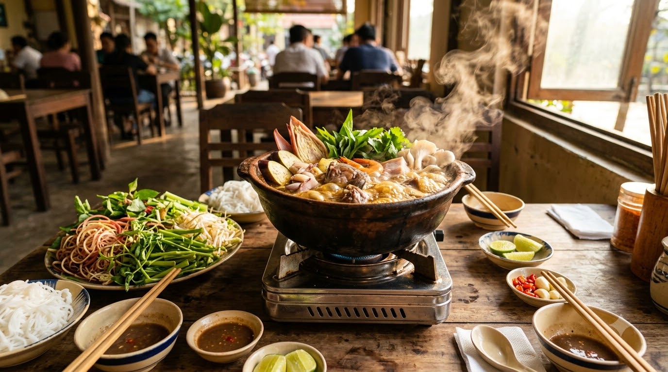 Lẩu mắm - các bước thực hiện chi tiết Lẩu mắm - các bước thực hiện chi tiết