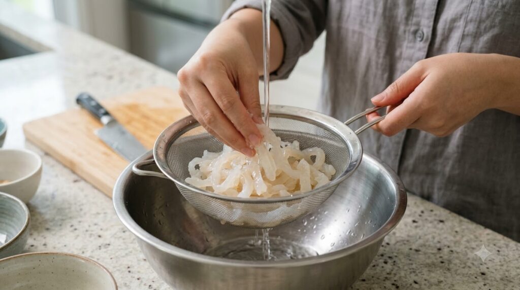 Cách Làm Nộm Sứa Tai Heo Giòn Sần Sật, Chua Ngọt Thanh Mát Tại Nhà 1 nộm sứa - hướng dẫn