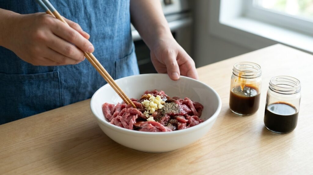nui xào bò - hướng dẫn