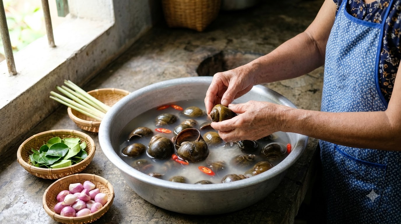bún ốc - các bước thực hiện chi tiết bún ốc - các bước thực hiện chi tiết