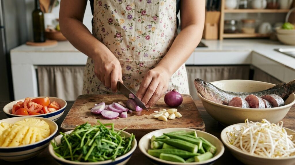 Cách Nấu Canh Chua Cá Miền Tây Thanh Mát, Đậm Đà Không Bị Tanh 1 canh chua cá basa - hướng dẫn
