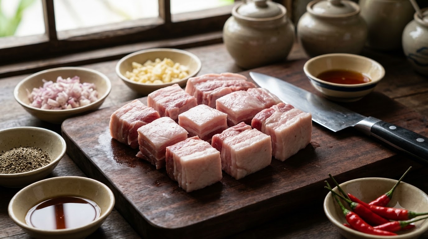 thịt kho trứng - các bước thực hiện chi tiết