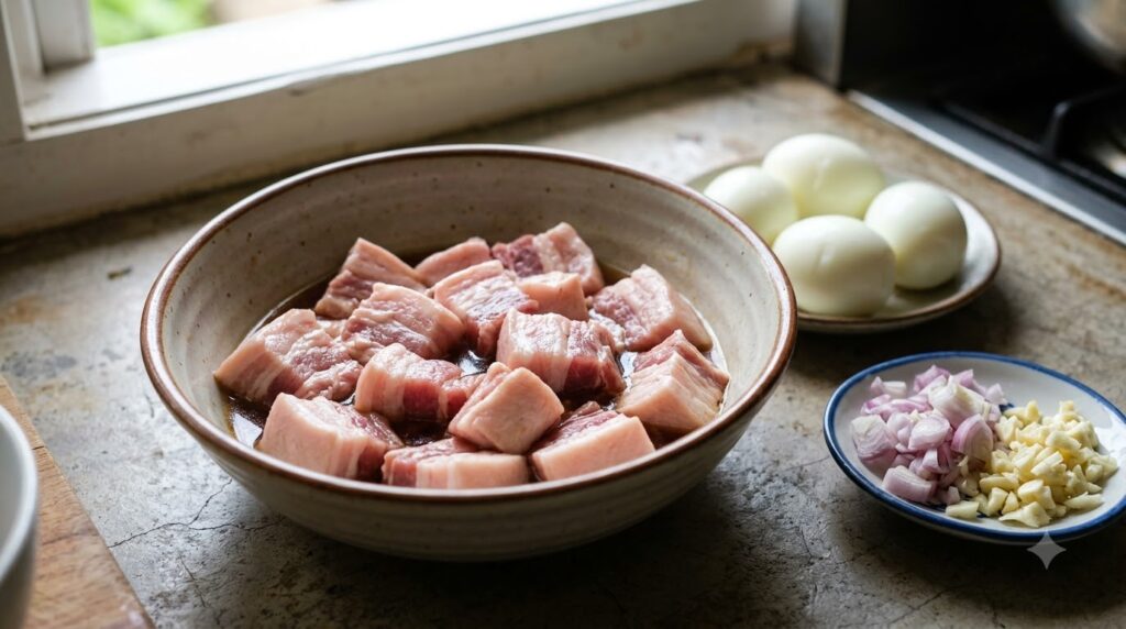 thịt kho trứng - hướng dẫn