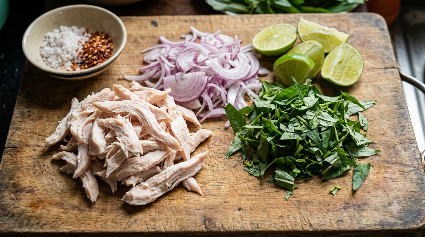 gỏi gà - kết quả thành phẩm