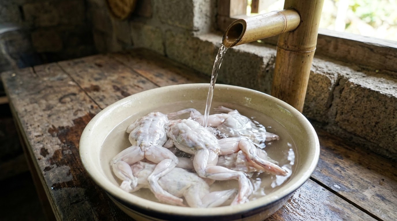 cháo ếch - kết quả thành phẩm