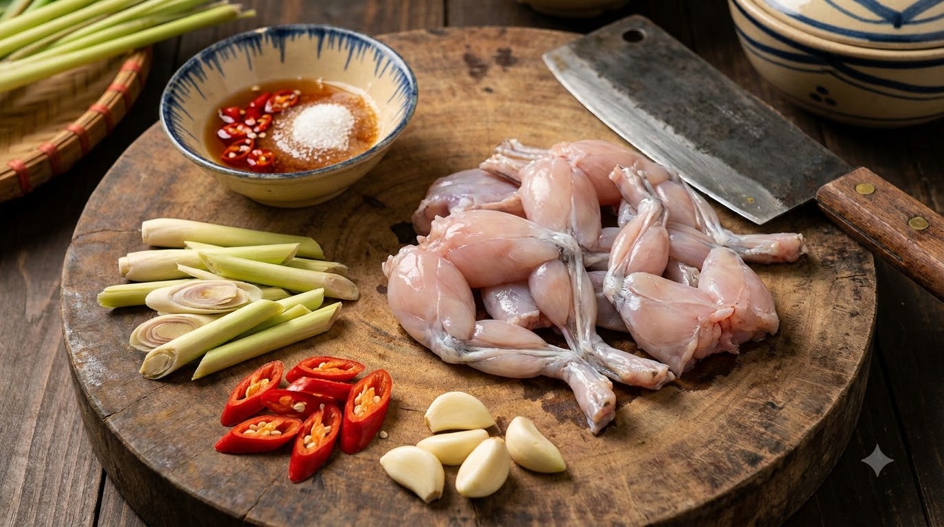ếch xào sả ớt - kết quả thành phẩm ếch xào sả ớt - kết quả thành phẩm