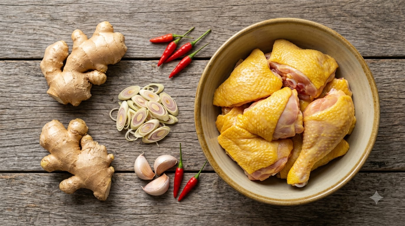 gà rang gừng - kết quả thành phẩm