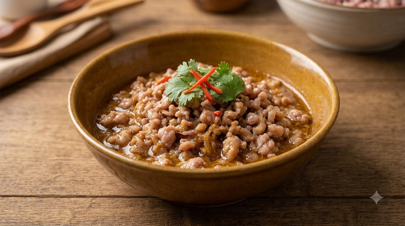 mắm tép chưng thịt - tổng quan và chuẩn bị