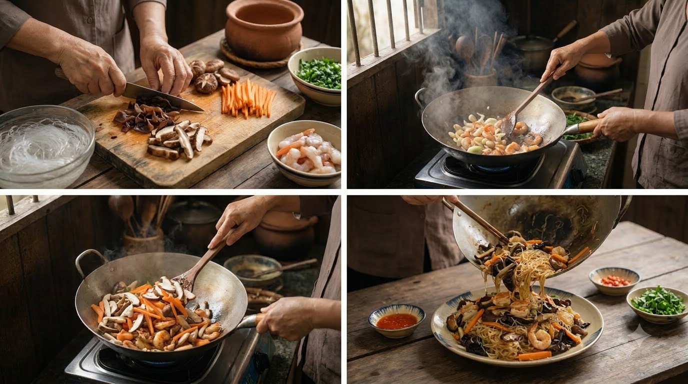 miến xào - các bước thực hiện chi tiết miến xào - các bước thực hiện chi tiết