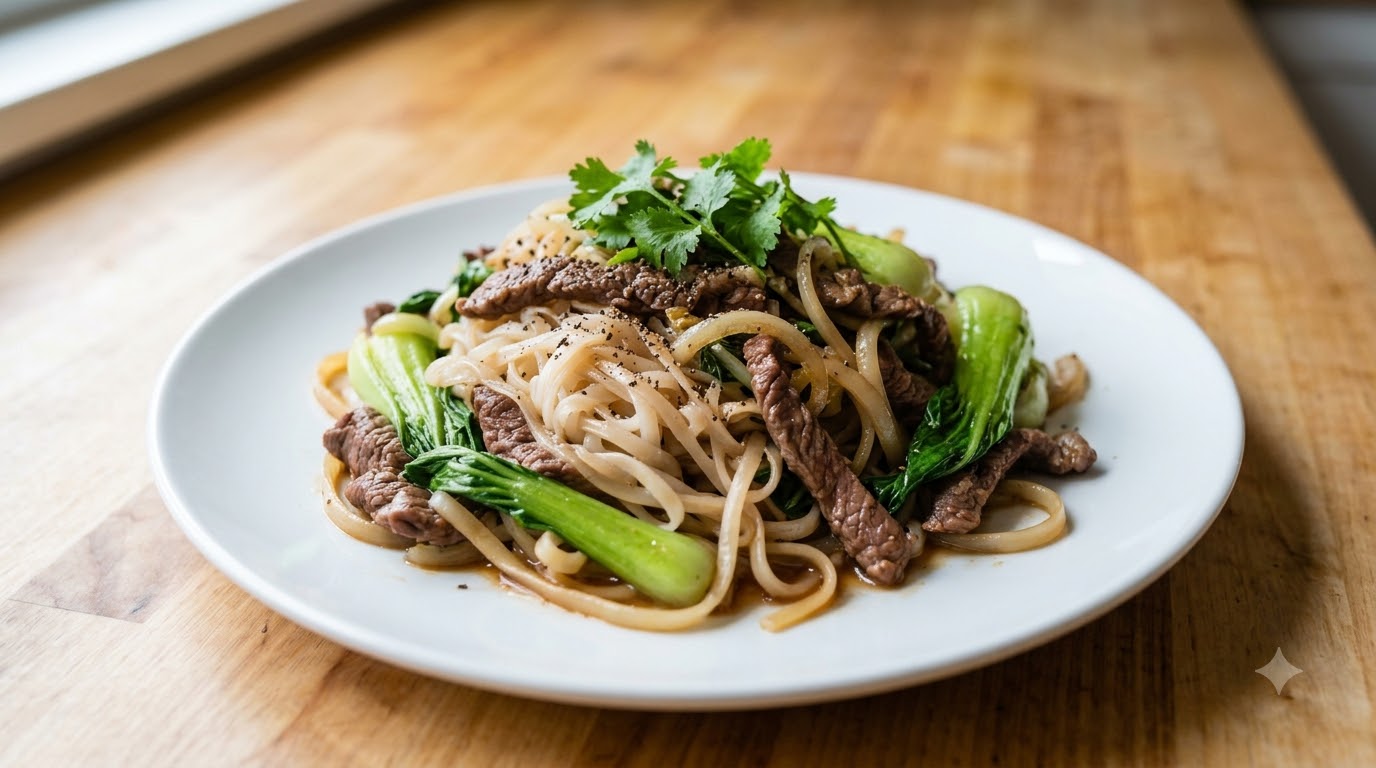 phở xào - kết quả thành phẩm phở xào - kết quả thành phẩm