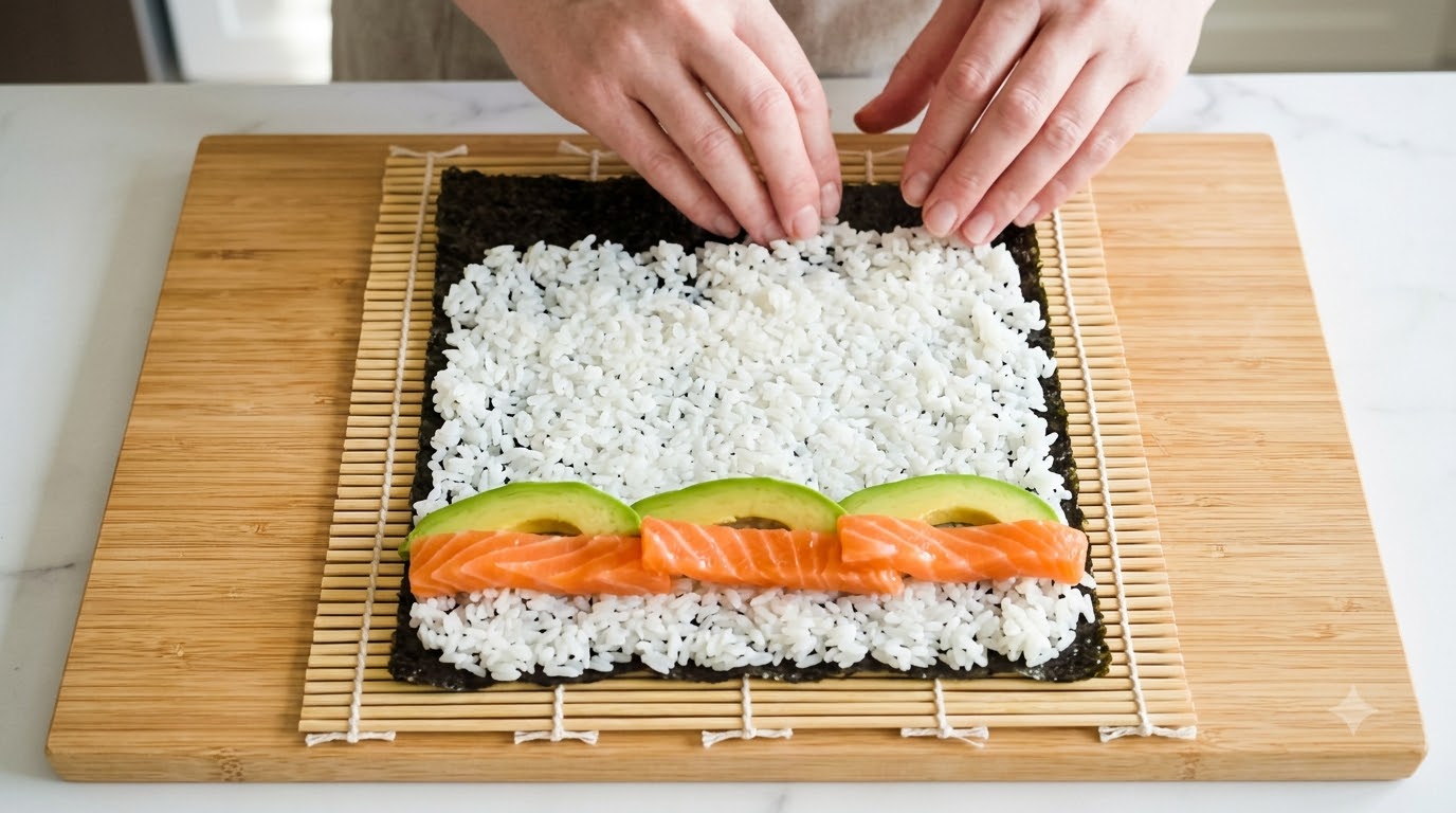 cách làm sushi cuộn cá hồi - các bước thực hiện chi tiết cách làm sushi cuộn cá hồi - các bước thực hiện chi tiết
