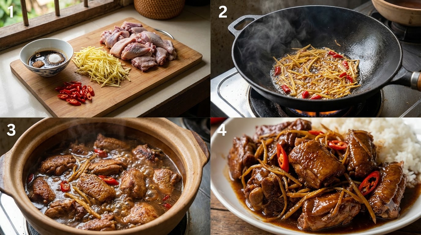 vịt kho gừng - các bước thực hiện chi tiết vịt kho gừng - các bước thực hiện chi tiết
