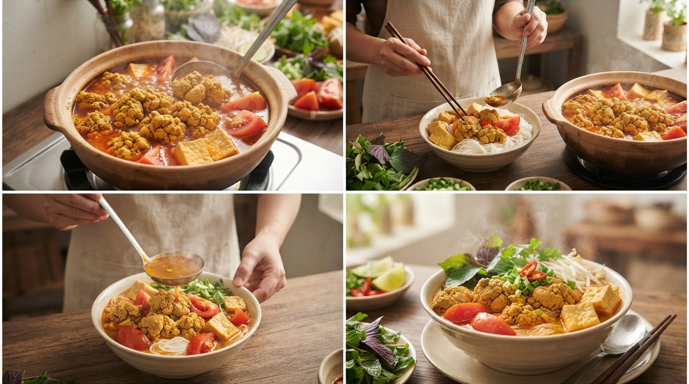 cách nấu bún riêu cua - các bước thực hiện chi tiết cách nấu bún riêu cua - các bước thực hiện chi tiết