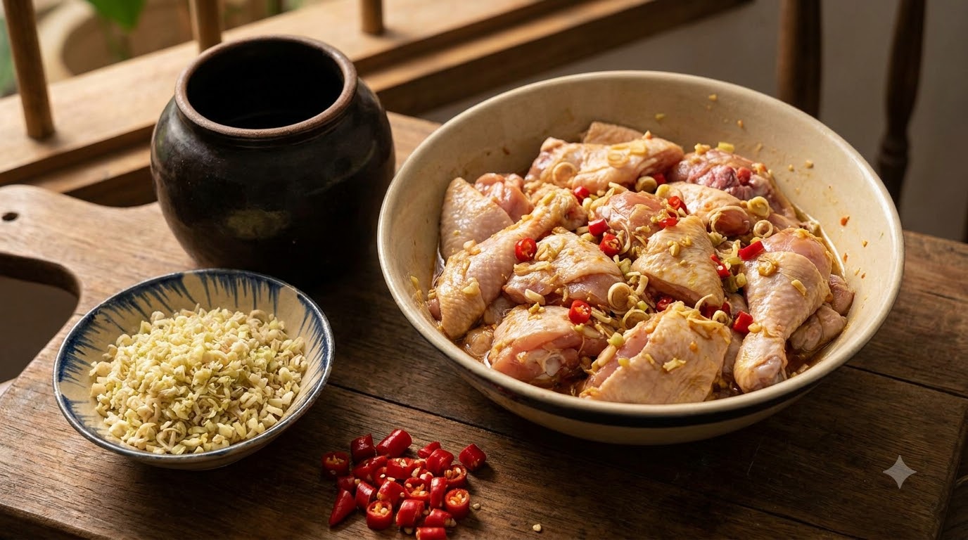 gà kho sả ớt - kết quả thành phẩm gà kho sả ớt - kết quả thành phẩm