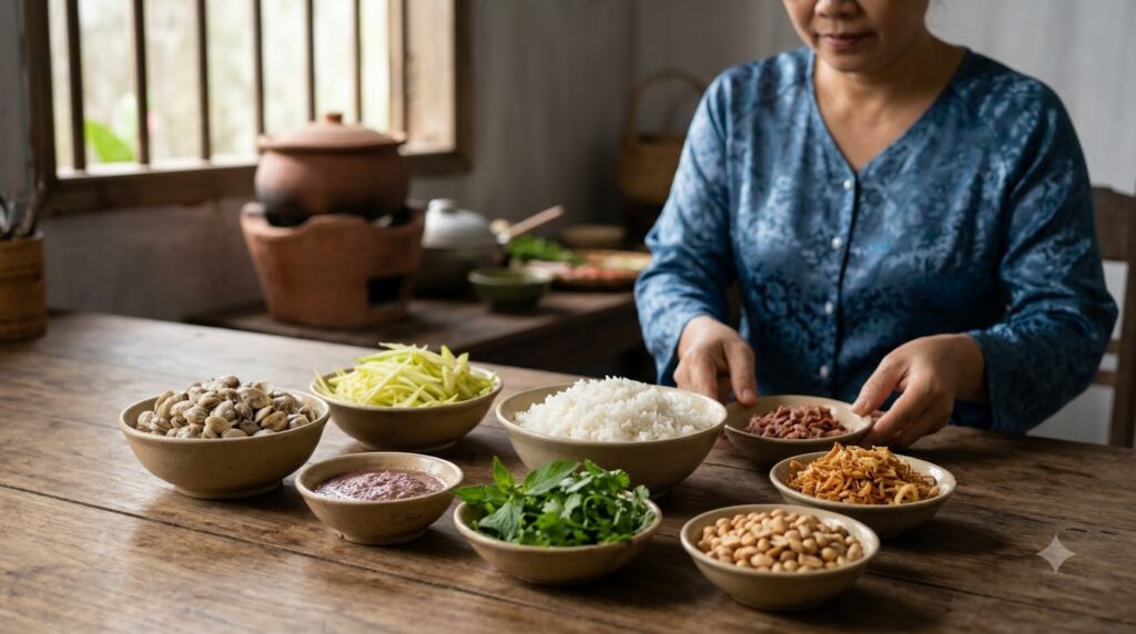 Cơm hến Huế: Nguyên liệu và cách trộn đúng vị 1 cách làm cơm hến Huế - hướng dẫn