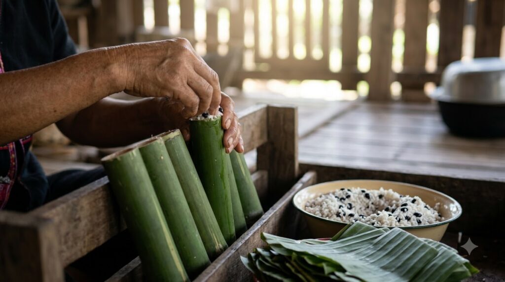 Cơm lam: Cách làm, cách ăn và ý nghĩa trong văn hóa vùng cao 1 cơm lam - tổng quan và chuẩn bị