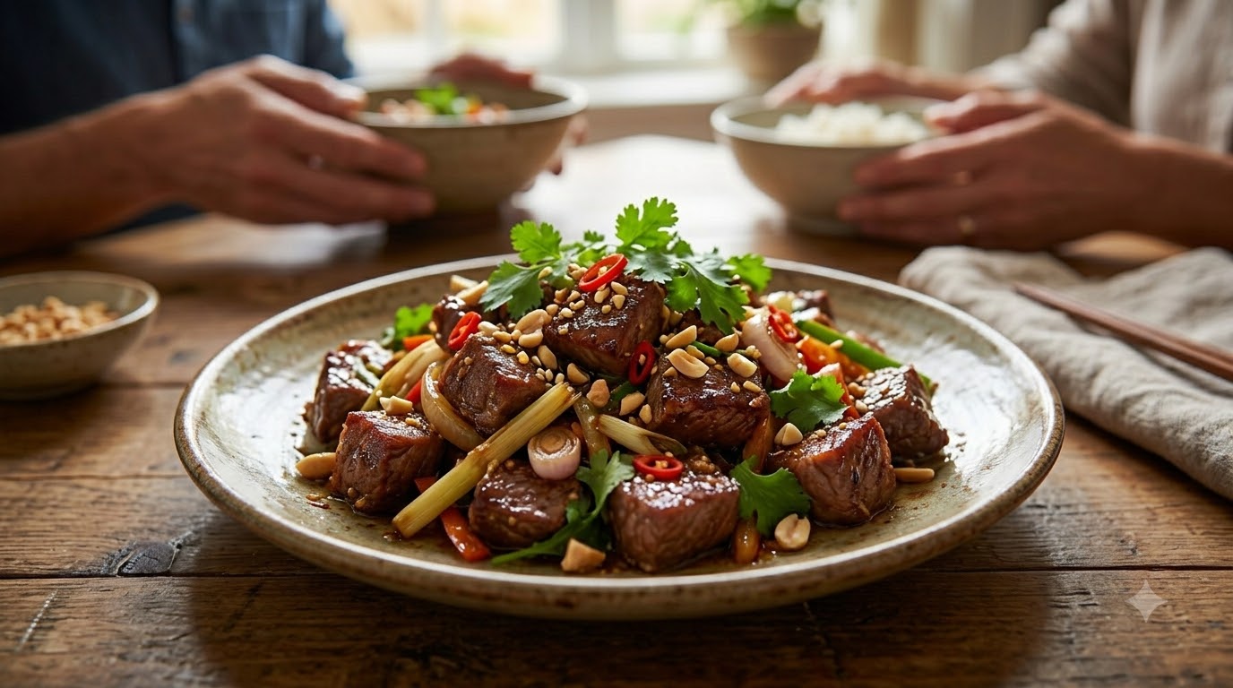 heo rừng xào lăn - kết quả thành phẩm