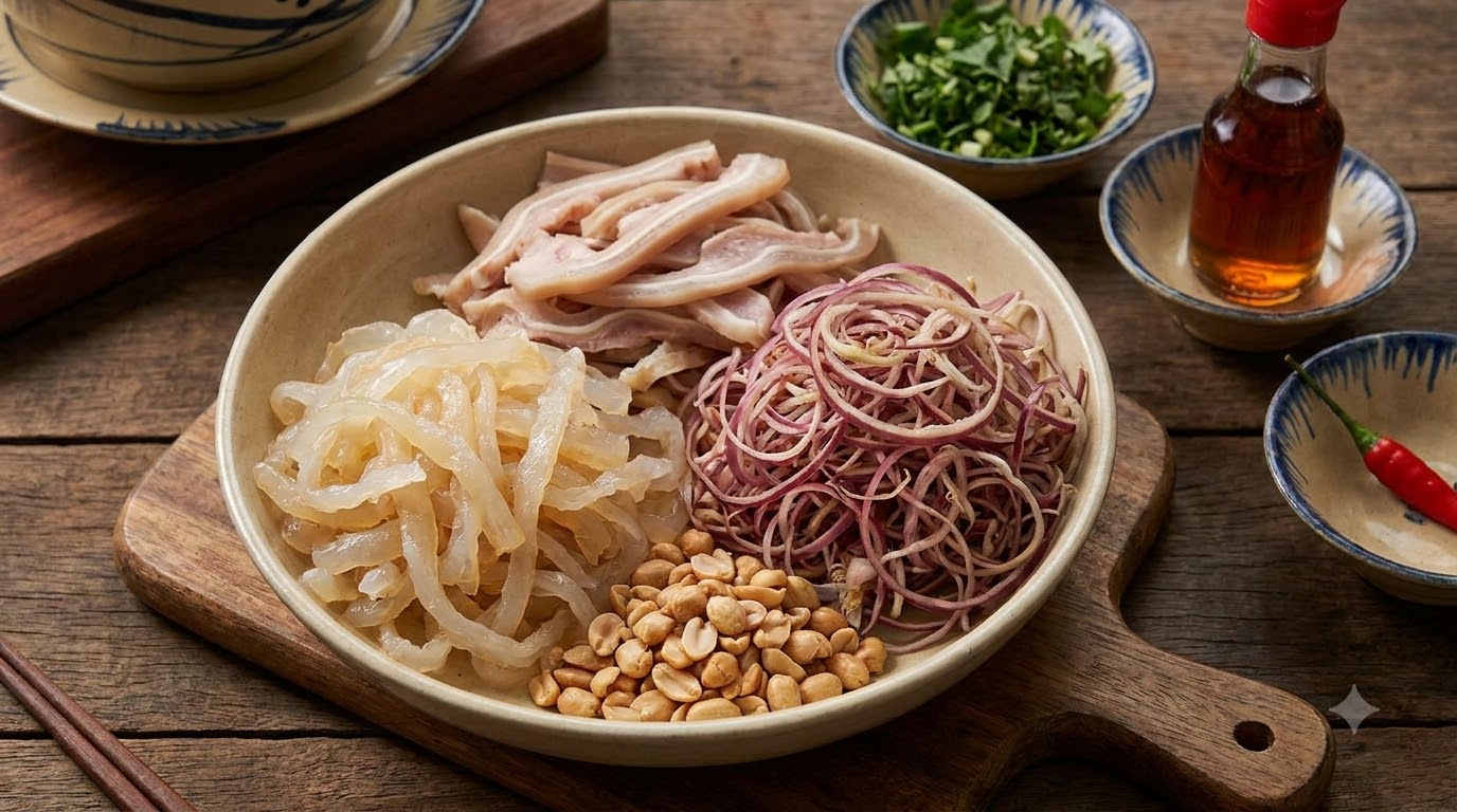 gỏi sứa - kết quả thành phẩm gỏi sứa - kết quả thành phẩm