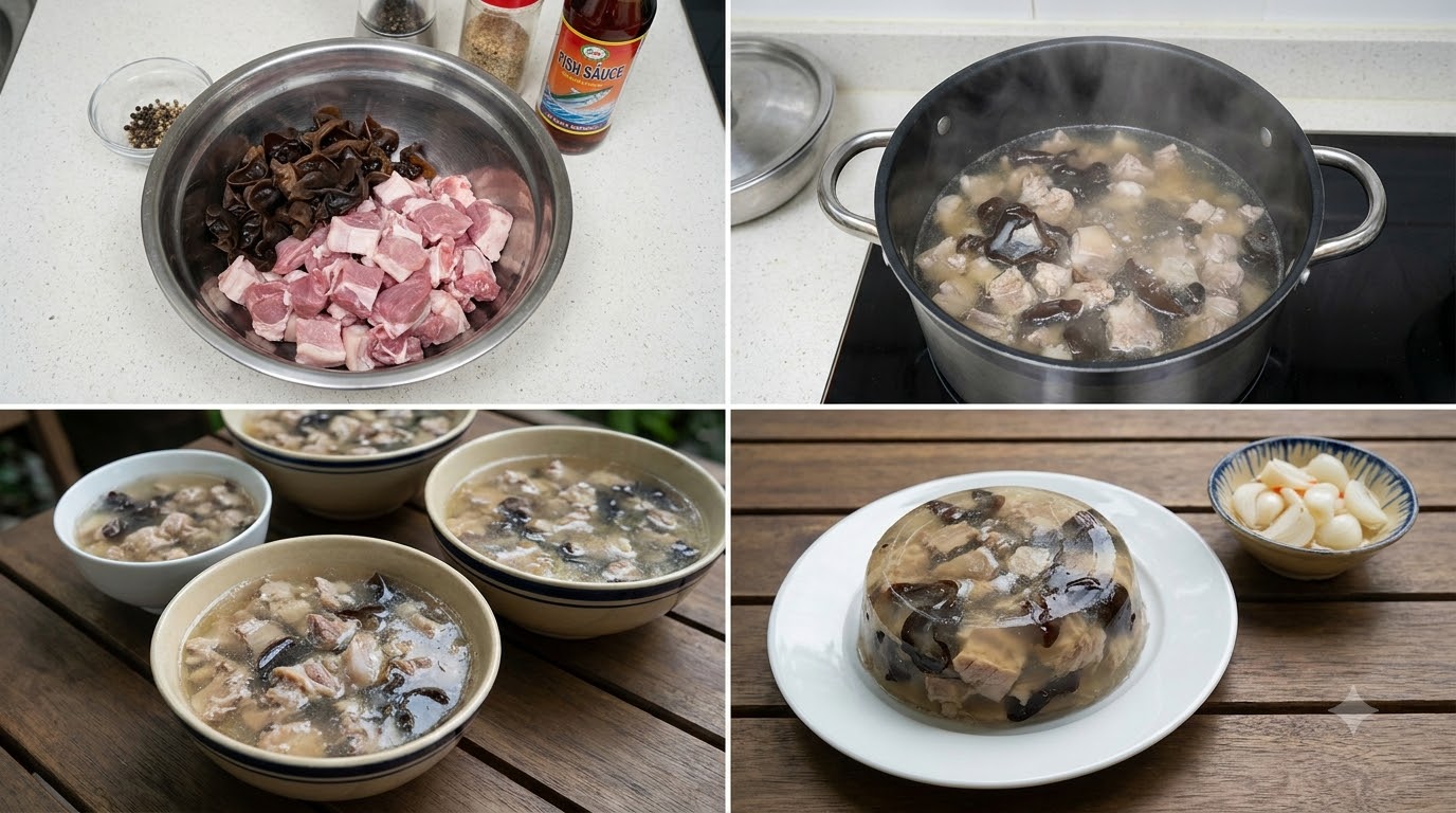 cách nấu thịt đông - các bước thực hiện chi tiết cách nấu thịt đông - các bước thực hiện chi tiết