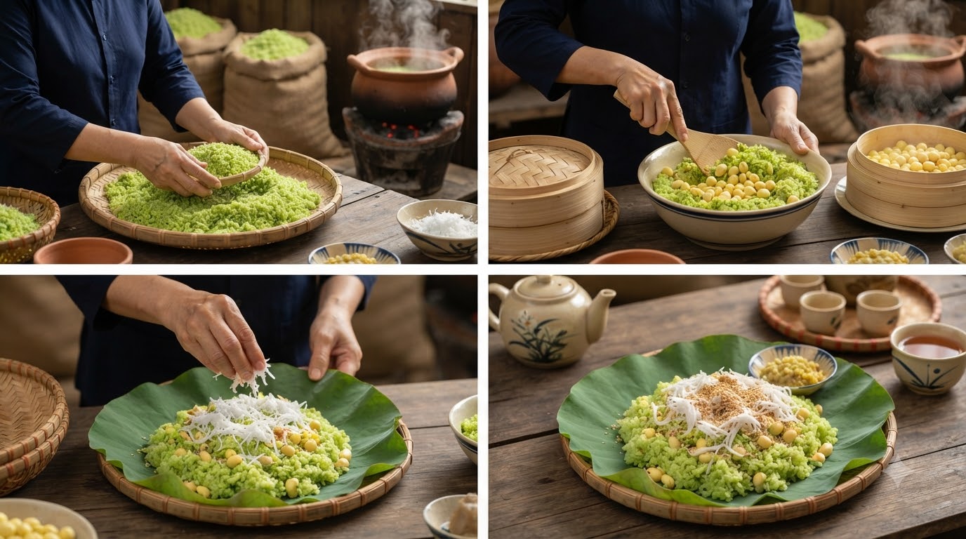 xôi cốm - kết quả thành phẩm xôi cốm - kết quả thành phẩm