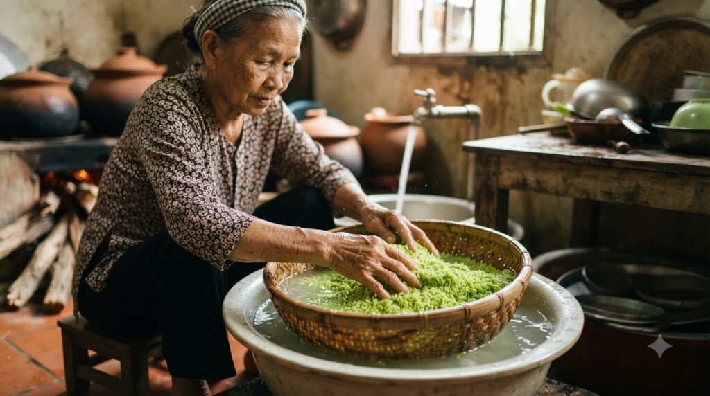 Hướng Dẫn Cách Nấu Xôi Cốm Hạt Sen Thơm Dẻo, Chuẩn Vị Mùa Thu Hà Nội 1 xôi cốm - hướng dẫn