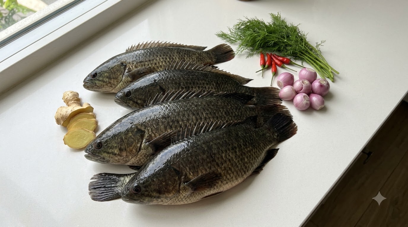 Hướng dẫn cách nấu canh cá rô đồng cải bẹ xanh gừng ấm nồng